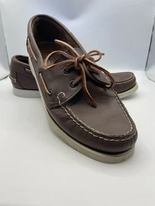 Authentic SEBAGO Women’s Leather Docksider Moccasins Size 9 Brown EUC - Picture 1 of 9