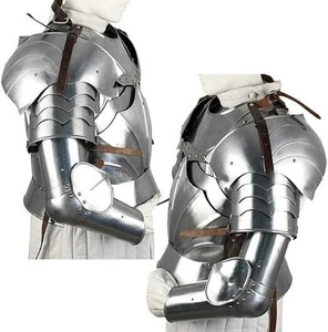 Complete Medieval Knight Arms Armor Set | Metallic One Size Spaulders | Handmad - Picture 1 of 13