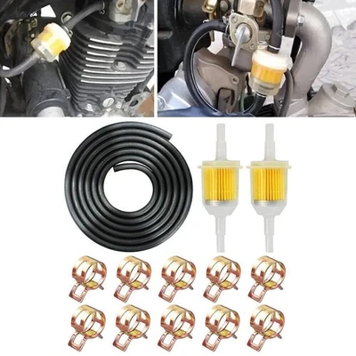 1/4" Motorcycle Dirt Bike Gasoline Filter Oil Pipe Line Fuel Oil Gas Line Kit — 第 1/4 张图片