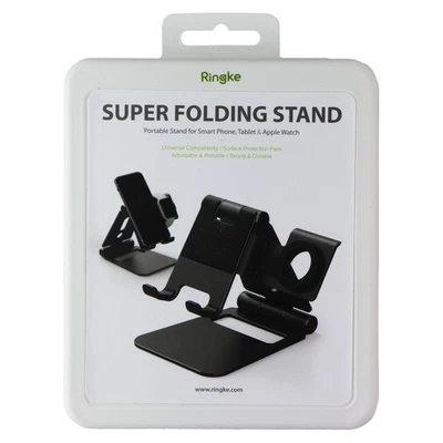 Ringke Soporte Súper Plegable para Smartphone/Tablet/Reloj Apple - Negro Foto 1 de 2
