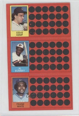1981 Topps Baseball Scratch-Off Steve Kemp Al Bumbry Frank White #11-29-47 - Image 1 of 2