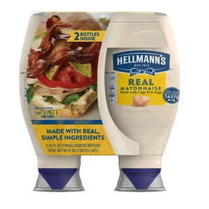 Botellas exprimidoras de mayonesa real Hellmann's, 25 oz, 2 unidades - Imagen 1 de 2