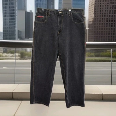 US Polo Assn. Pantalones de mezclilla para hombre de carpintero relajados de pierna recta, 38 x 32, negros Foto 1 de 4