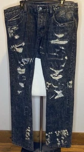 Cult of Individuality Black and White Selvedge Distressed Denim Jeans (38x34) - Bild 1 von 9