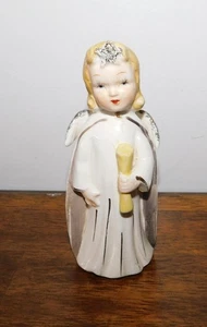 Estatuilla de villancico cantor ángel de Navidad Napco vintage Japón - Imagen 1 de 9