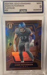 2024 Aidan Hutchinson 08/75 Panini Gold Standard Platinum Lions AGS 9 MINT🔥 - Bild 1 von 2