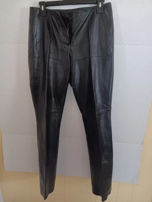 Pantalones de mujer VS2 by Vakko negros 100 % cuero de cordero talla 4 leer Foto 1 de 4