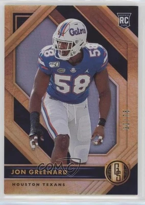 2020 Panini Gold Standard Rookies Platinum /75 Jon Greenard #200 Rookie RC - Image 1 of 2