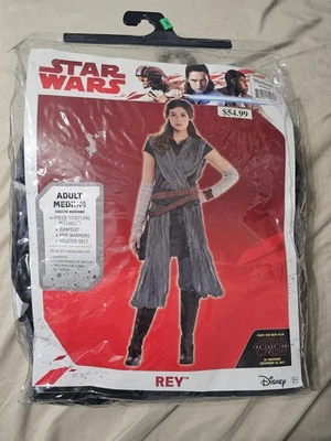 Star Wars:the Force Awakens Rey Skywalker Costume Med. NEW-attachments unopened  - Image 1 of 4