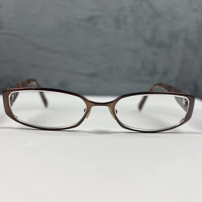 Vera Wang V053 BR 眼镜棕色长方形全边 52-17-137 仅镜框 — 第 1/4 张图片