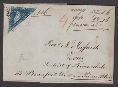 Cape of Good Hope 4P folded cover to Riversdale - Image 1 of 3