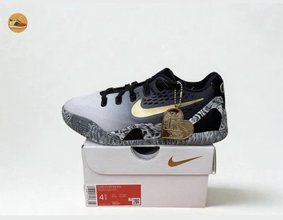 Size 4.5Y - Nike Kobe 9 Low Protro Mambacita FV3607-002 White Black Grey GS NEW - Image 1 of 4