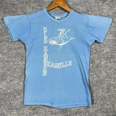 VINTAGE 70s Ole Hanson Seagulls T Shirt Size S Bird San Clemente California - Image 1 of 4