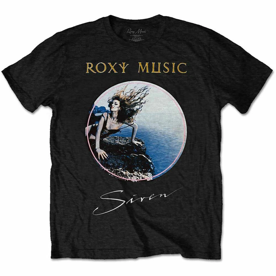 Roxy Music Siren Black T-Shirt NEW OFFICIAL - Image 1 of 1