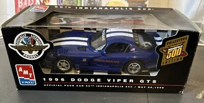 1996 Dodge Viper GTS Official Pacecar 80th Indianapolis 500 AMT ERTL Ships Free! - Image 1 of 4