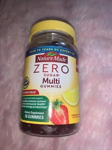 Nature Made Zero Sugar Multi Gummy’s 90 Gummies Strawberry Lemonade Flavor 3/26 - Picture 1 of 4