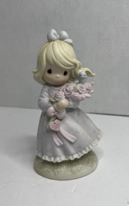 Precious Moments You Are My Happiness Bouquet Flowers Bird LE 1991 #526185  - Picture 1 of 7