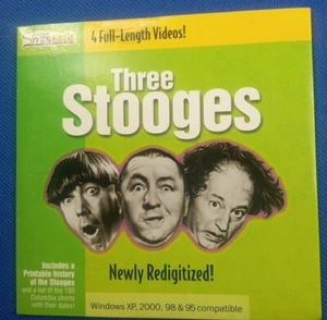 THREE STOOGES (PC) 4 CLASSIC FULL LENGTH VIDEOS OF THE STOOGES - Picture 1 of 3