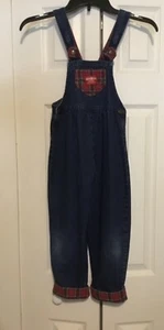 Vintage  OshKosh Girls Denim Overalls With Bow Size 6 - Picture 1 of 8
