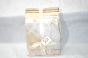 8 FAT QUARTERS  - CREAMY DELIGHT - 100% COTTON FABRIC - Picture 1 of 2