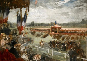 Henri Gervex Revue a Longchamps Horse Race Racing Wall Art Canvas - Picture 1 of 1