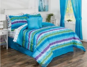 20-piece Bed Sets Tie Dye Queen Cotton/Polyester Material Machine Wash Free Ship - Picture 1 of 2
