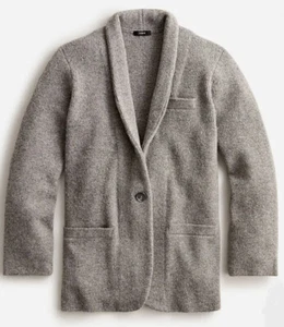 J. CREW $178 Soft OVERSIZED Wool Blend GRAY Cocoon Relaxed Cardigan Sweater XXL - Picture 1 of 10