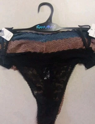 Carrie Amber Intimates  (3 Pack) Thong's Multi Color Size 2 Xl - Image 1 of 2