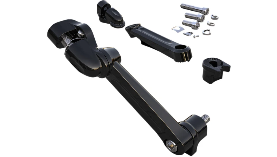 Soportes de clavija de pasajero ajustables negros Ciro 99-20 Harley FLH FLHX FLHR TOURING Foto 1 de 2