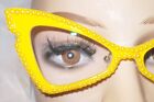 UNIQUE BOUTIQUE PEARL READING GLASSES 2.50 YELLOW CATEYE FRAME FREE US SHIP