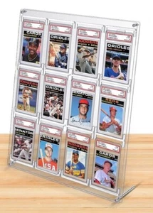 Graded Trading Card Display Case 12 Pcs Acrylic Sport Baseball PSA Slabs Holder - Picture 1 of 11