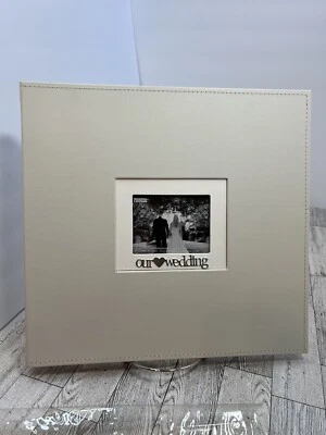 Aplique de metal Pioneer 12 polegadas por 12 polegadas pós-colocado 3-D couro costurado "Nosso casamento" - Imagem 1 de 3