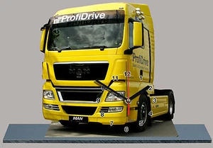 MINIATURE, CAMION, TRUCK MAN -08 en horloge - Picture 1 of 1