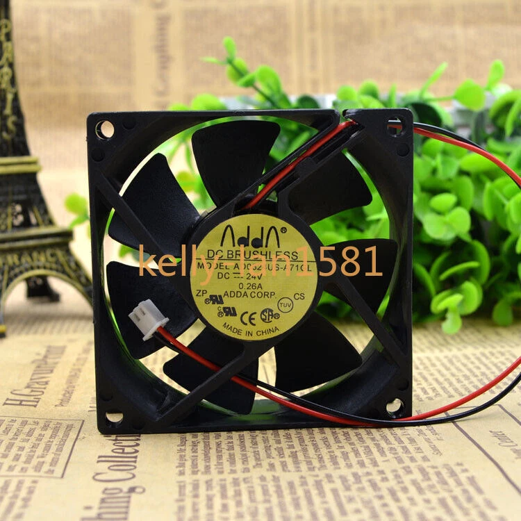 100% Test 1pc ADDA AD0824US-A71GL 8CM 8025 DC24V 0.26A 2-wire Cooling Fan - Image 1 of 2
