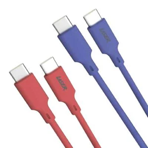 Laser 60W Quick Charge USB-C Cable Red/Blue Dual Pack 2m Fast Sync - Picture 1 of 4