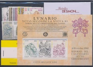 1982 Vatican, Complete Vintage, 13 Values + 1 Sheetlet + 1 Booklet - MNH ** - Picture 1 of 1