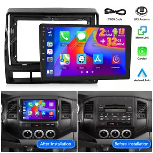 For Toyota Tacoma 2005-2013 CarPlay Car Stereo 9" IPS Screen Android 13 GPS WiFi - Picture 1 of 20