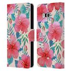 Head Case Designs Watercolour Flowers 2 Leather Book Case For Htc Phones 1