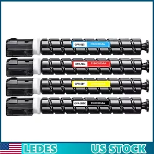 LEDES GPR58 GPR-58 CMYK Set Toner Cartridge for Canon iR-ADV C256 C356 C257 C357 - Picture 1 of 10