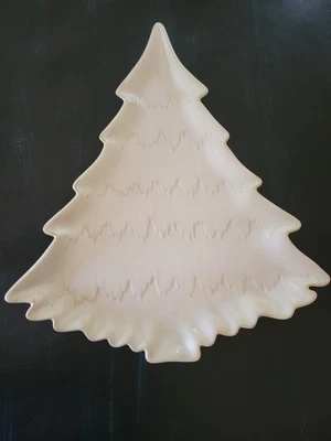 Pottery Barn Holiday Tree Serving Platter 15.5 x 13.5" Christmas  - Image 1 of 3