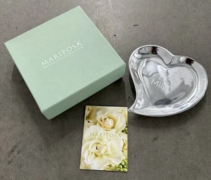 Mariposa @aluminum heart Shaped Canapé Tray With “be mine” Engraved. 6” X 6” - Picture 1 of 9