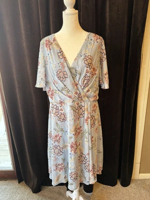 Ralph Lauren, Women’s Dress Size 14, Light Blue Paisley, Never Worn - Image 1 of 3