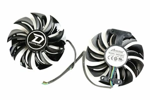 Pair Fans Cooler Fan For Powercolor Red Dragon RX470 480 580 GA91B2U 87MM - Afbeelding 1 van 1
