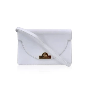 Auténtico bolso de hombro convertible Christian Dior vintage de cuero blanco - Imagen 1 de 6