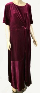 Nwt Lane Bryant Sz 22 24 Maroon Burgundy Wine Velvet Velour knot Maxi Dress - Picture 1 of 7