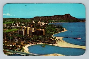 Postal de Honolulu HI-Hawaii, vista aérea Waikiki Diamond Head Pier de colección c1964 - Imagen 1 de 2