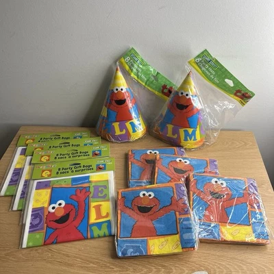 SESAME STREET Fiesta de Cumpleaños Lote Artículos de Diseño 2011 Bolsas de Regalo Fiesta Sombreros Servilletas Foto 1 de 4