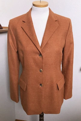 BLAZER LUCIANO BARBERA-HECHO EN ITALIA-L/S-ÓXIDO SUAVE-100% ALPACA-FORRADO-IT-44/US-8 Foto 1 de 4