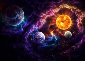 Nuevo Planetas Galaxia Peluche Manta Regalo Luna Vía Láctea Estrellas Espacio Exterior Nuevo en Paquete - Imagen 1 de 3