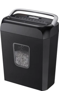 Commercial Paper Shredder Industrial 6 Sheet Cross Cut Heavy Duty Home Office - Picture 1 of 9